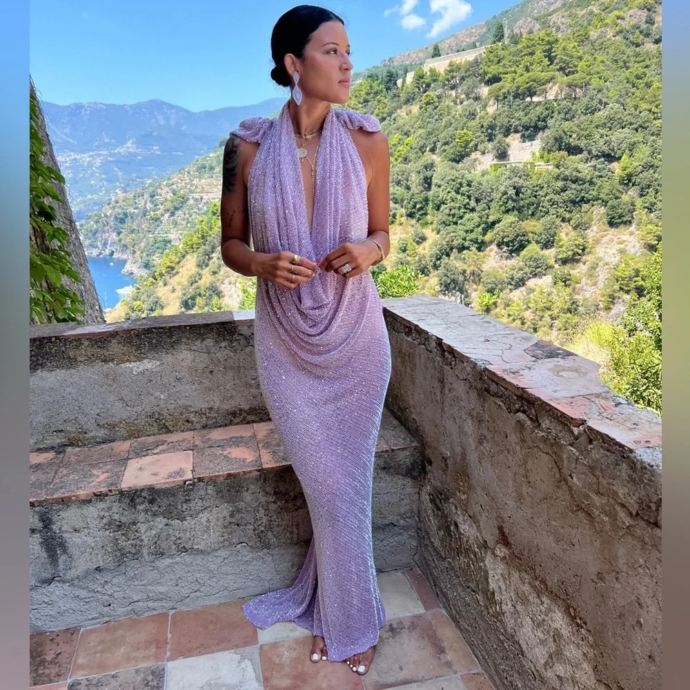 BRONX AND BANCO AMALIA LILAC GOWN - Picture 2 of 16